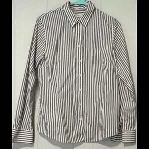 Banana Republic Woman’s Grey‎ And White Striped ￼